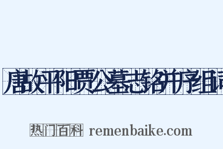 唐故平阳贾公墓志铭并序组词是什么意思的图片